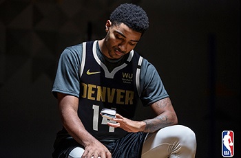 Gary Harris of the Denver Nuggets with Masimo MightySat